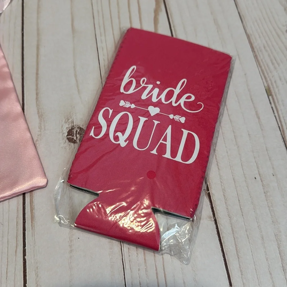 Hangovers only last a day pink pouch/pink can sleeve